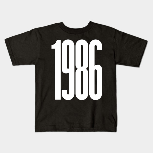 1986 Kids T-Shirt by Designbot